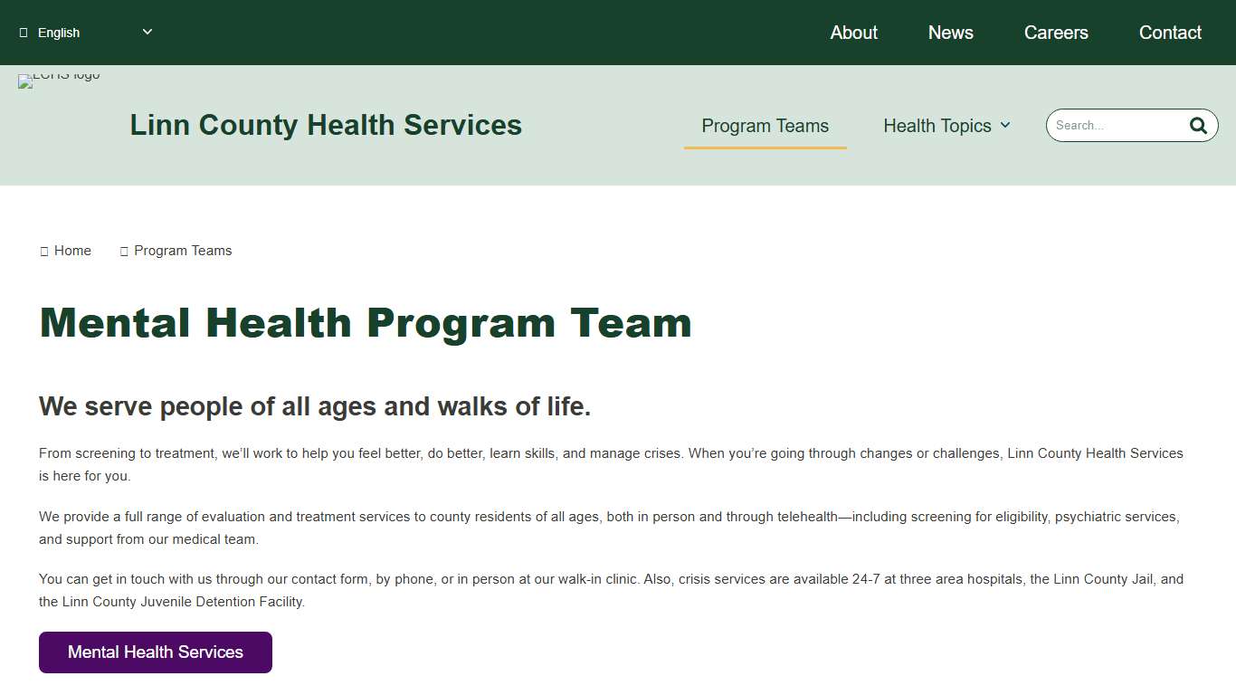 Mental Health Program Team - Linn County Health Services